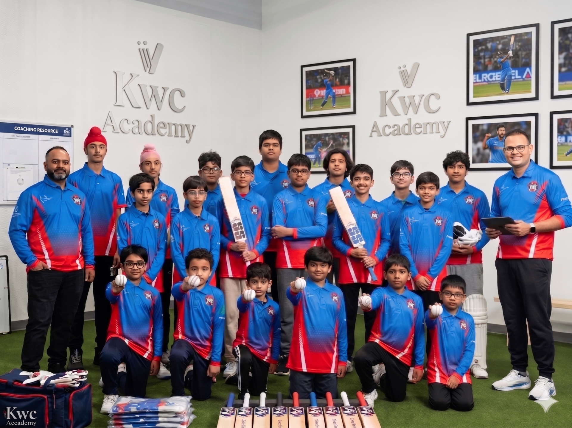 CricNets junior coaching team